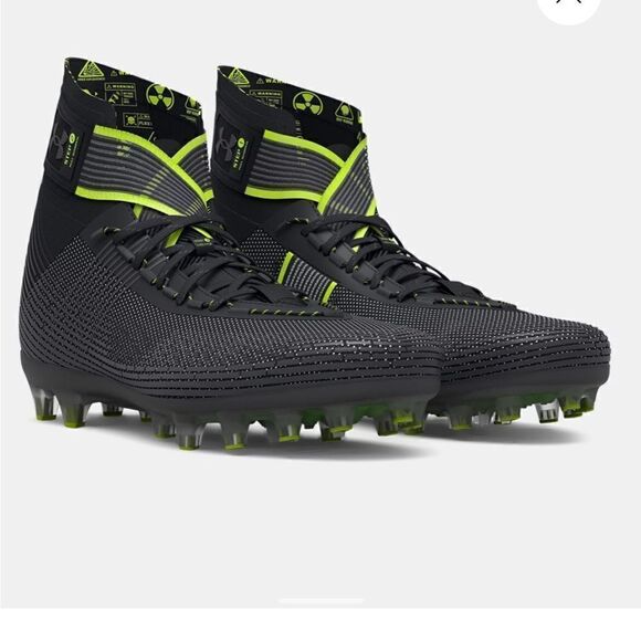 Men’s Under Armour Highlight MC Football Cleats, Black, NWOB, NEW - Picture 4 of 6